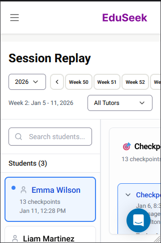 Original mobile session replay view with overlapping components